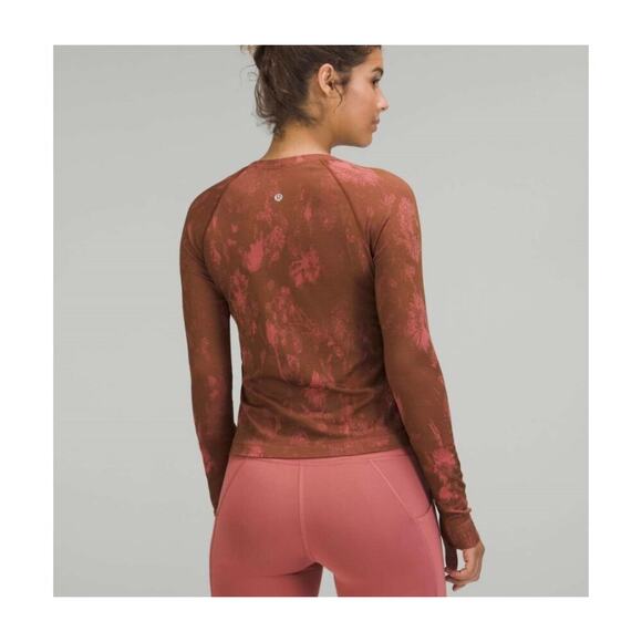Lululemon Womens Swiftly Tech Long Sleeve 2.0 *Race Top Activewear Running Brown - Picture 2 of 13